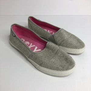 Womens Roxy Derby Love Loafer Flats Slip Ons Gray‎ Size 7